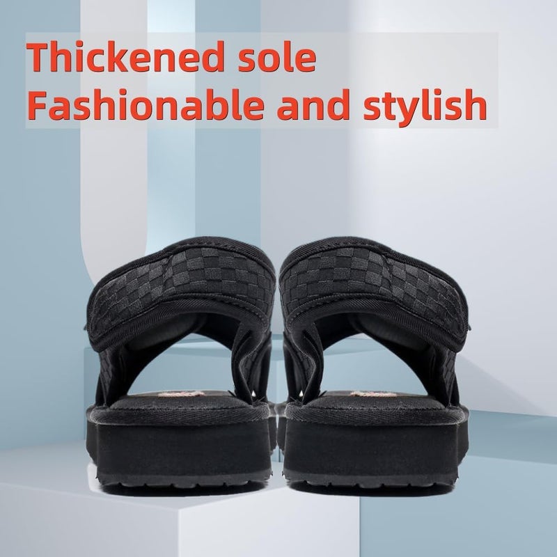 KUMUROETA Open Toe Diabetic Sandals for Men and Women,Widened Feet Arthritis Shoes,Edema Shoes,Adjustable Straps,Suitable for People with Diabetes and Swollen Feet - Image 4